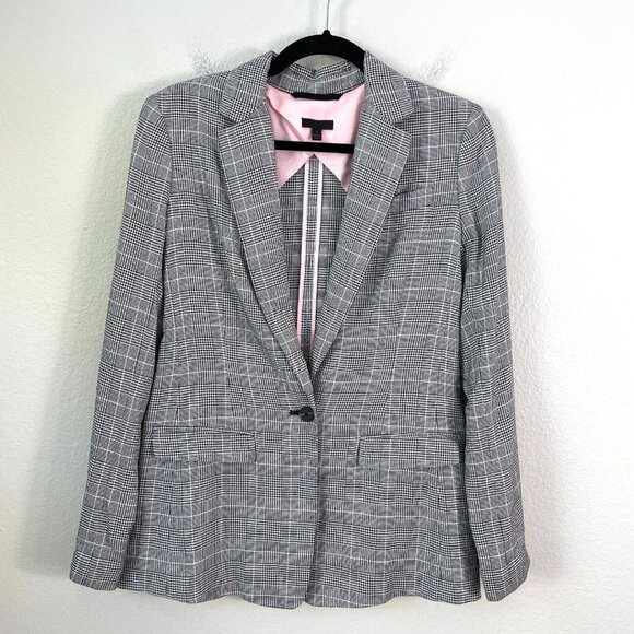 ATM Anthony Thomas Melillo Womens 2 Houndstooth Plaid Blazer Jacket - Picture 8 of 16